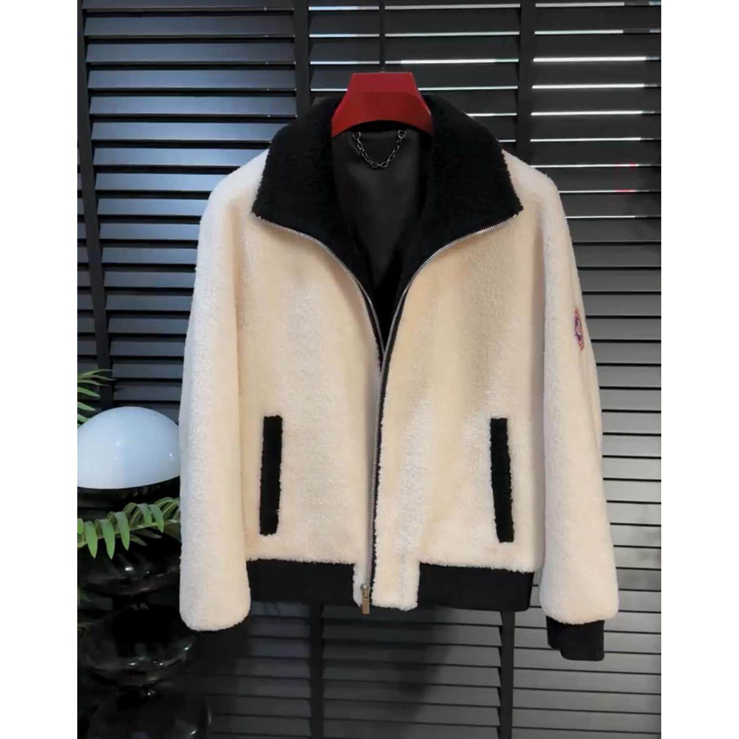 秋冬季高奢款100%羊毛定织外套男款高级衬衫版型羊毛外套潮L25117