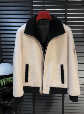 秋冬季高奢款100%羊毛定织外套男款高级衬衫版型羊毛外套潮L25117