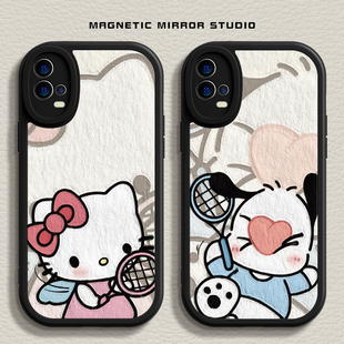 适用vivos18手机壳k11新款 neo9软x100pro男9女z8x80保护套60 opporeno11猫咪狗狗iqoo12液态findx7硅胶r17个性