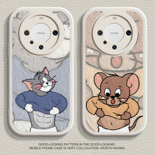 适用华为nova11手机壳mate80新款 软x50i男40女30套 mate50猫和老鼠Pura70液态荣耀90pro70硅胶p50pro情侣8se