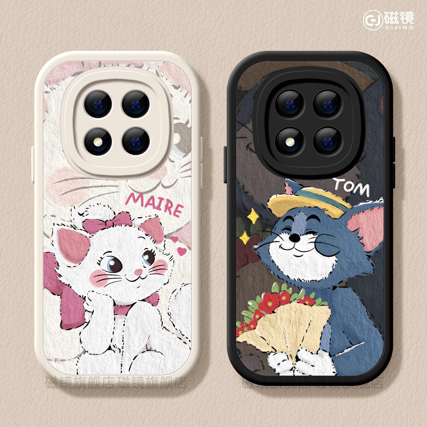适用红米note15pro手机壳女新款note14保护套小米小羊皮note13pro硅胶防摔10por+汤姆玛丽redmi情侣12turbo软 - 实物图