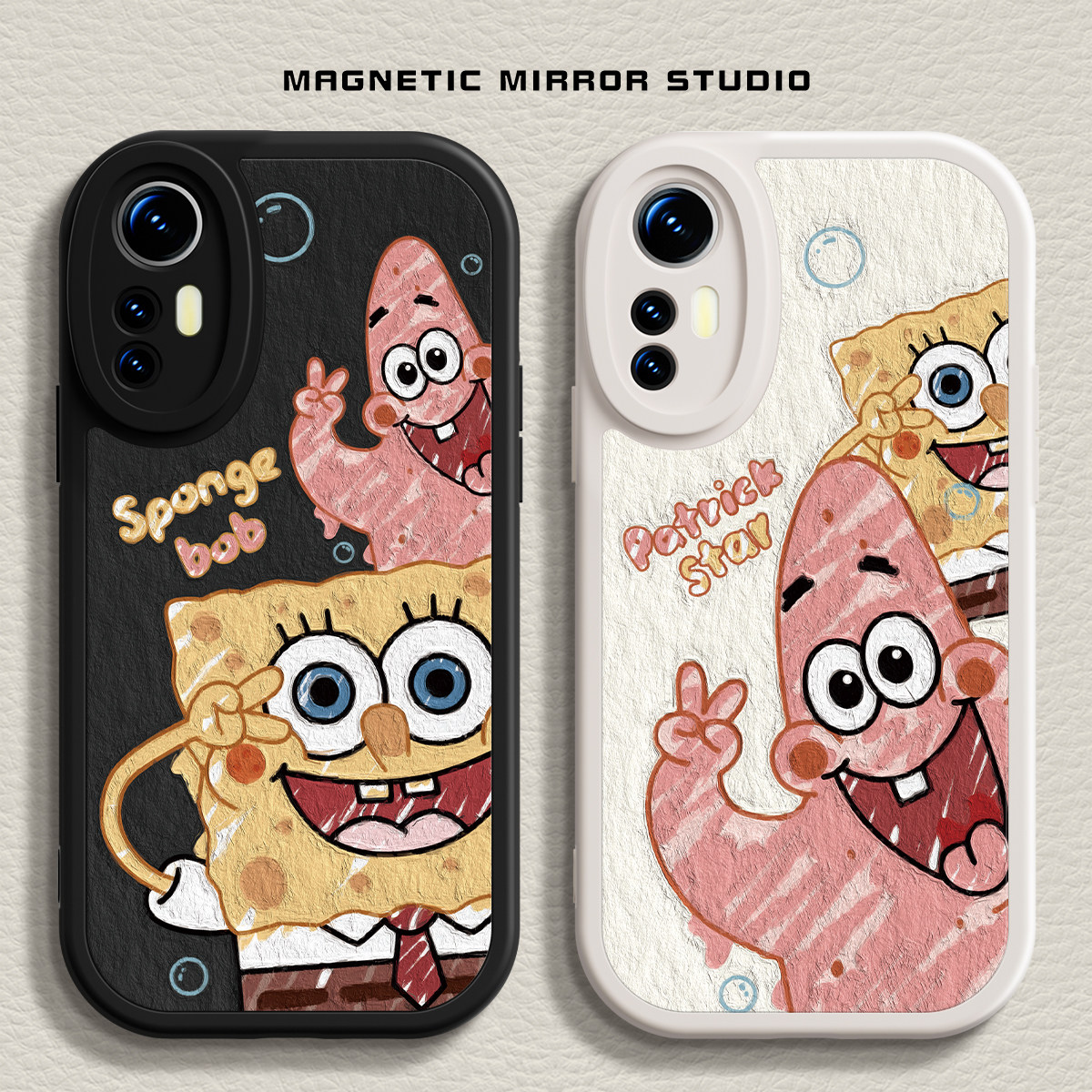 适用小米15ultra手机壳17新款mix4海绵宝宝10s液态civi3硅胶红米note13pro情侣k60软k70男12x女12spro至尊版9