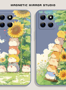 适用红米note14pro手机壳15ultra新款mix4可爱仓鼠10s液态civi3硅胶小米17卡通k70软k80男12x女12spro至尊版6