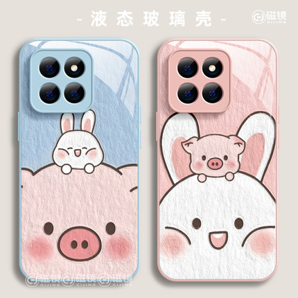 适用小米17手机壳红米note14pro新款k70/60小猪兔子13ultra玻璃2civi3硅胶12情侣40硬k80/50男15女spro至尊版