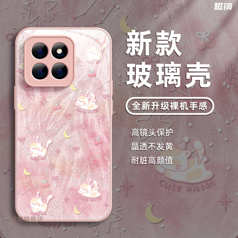 适用小米17t手机壳红米note14pro新款k70/60卡通猫咪3ultra玻璃2civi3硅胶12高级40硬k80/50男15女spro至尊版