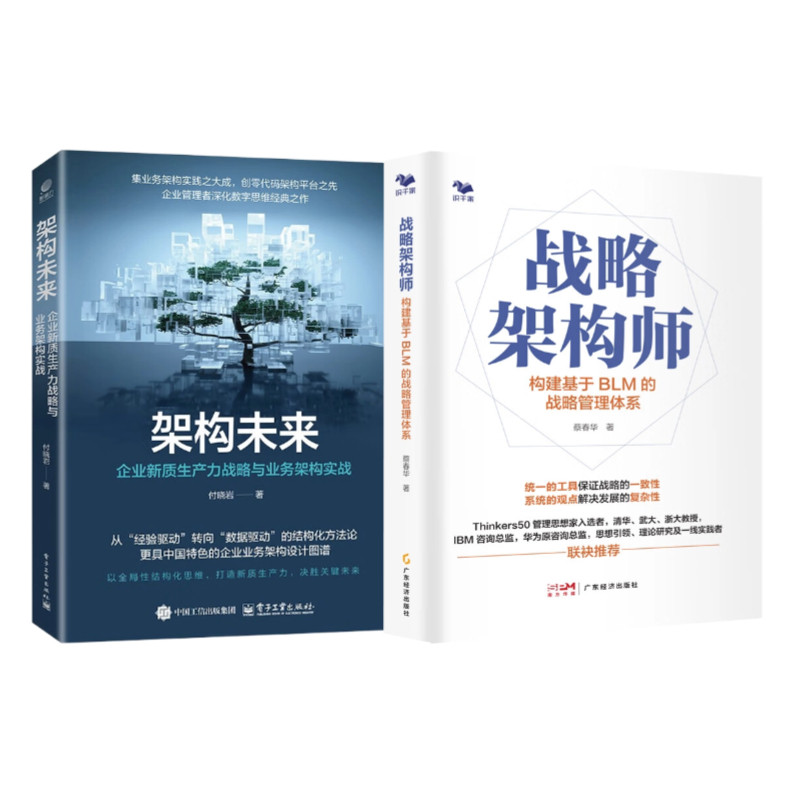 业务架构与战略2册:架构未来:企业新质生产力战略与业务架构实战 战略架构师:构建基于BLM的战略管理体系