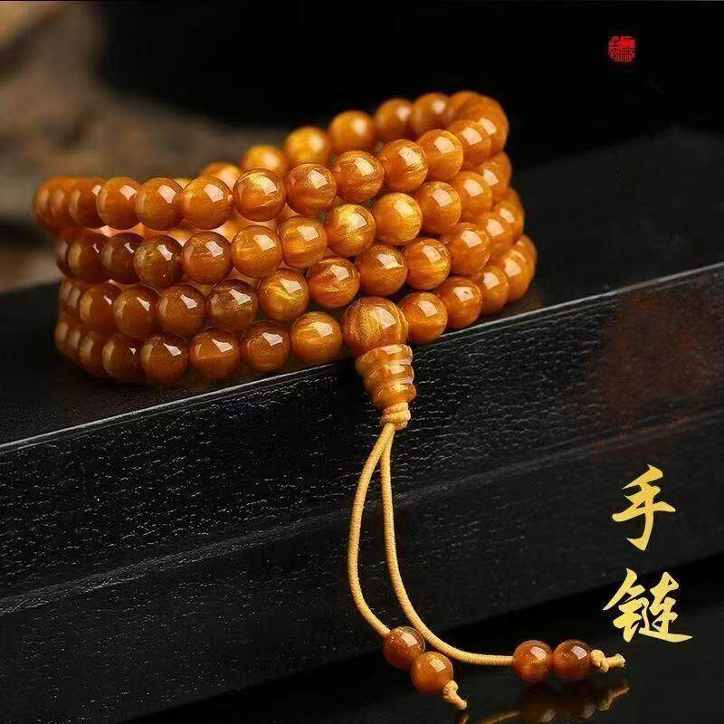 福源甄选长圈金丝海柳手串天然楠木老料纯手工文玩男女士同款手炼