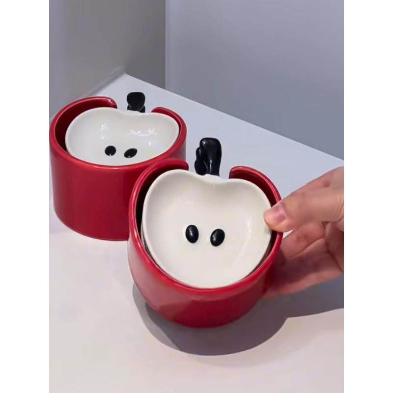 ANNAHOUSE可爱苹果蘸料碟陶瓷味碟调料碟高颜值小菜碟,餐饮具,碟,淘宝优惠券,粉丝福利购,淘宝优惠卷