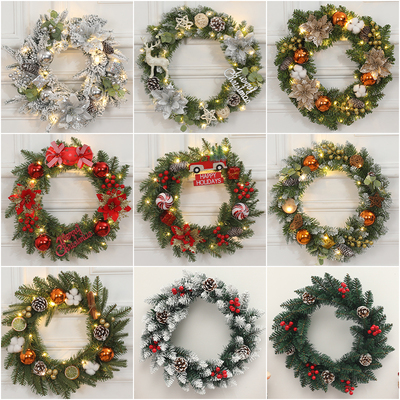 圣诞节装饰品花环门挂花圈