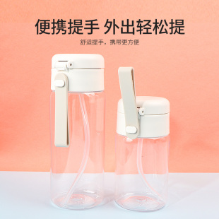 Miniso名创优品爱喝水弹盖提手大容量TRITAN运动茶隔水杯子耐高温