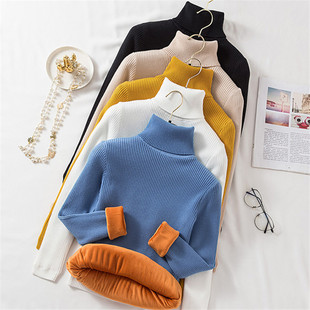 Winter Women Thick Warm Knitted Turtleneck Sweater Pullover