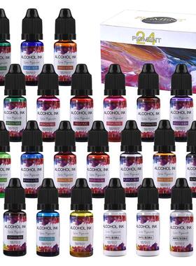 24 Colors/Set 10ML Epoxy Resin Pigment Kit Art Ink Alcohol L