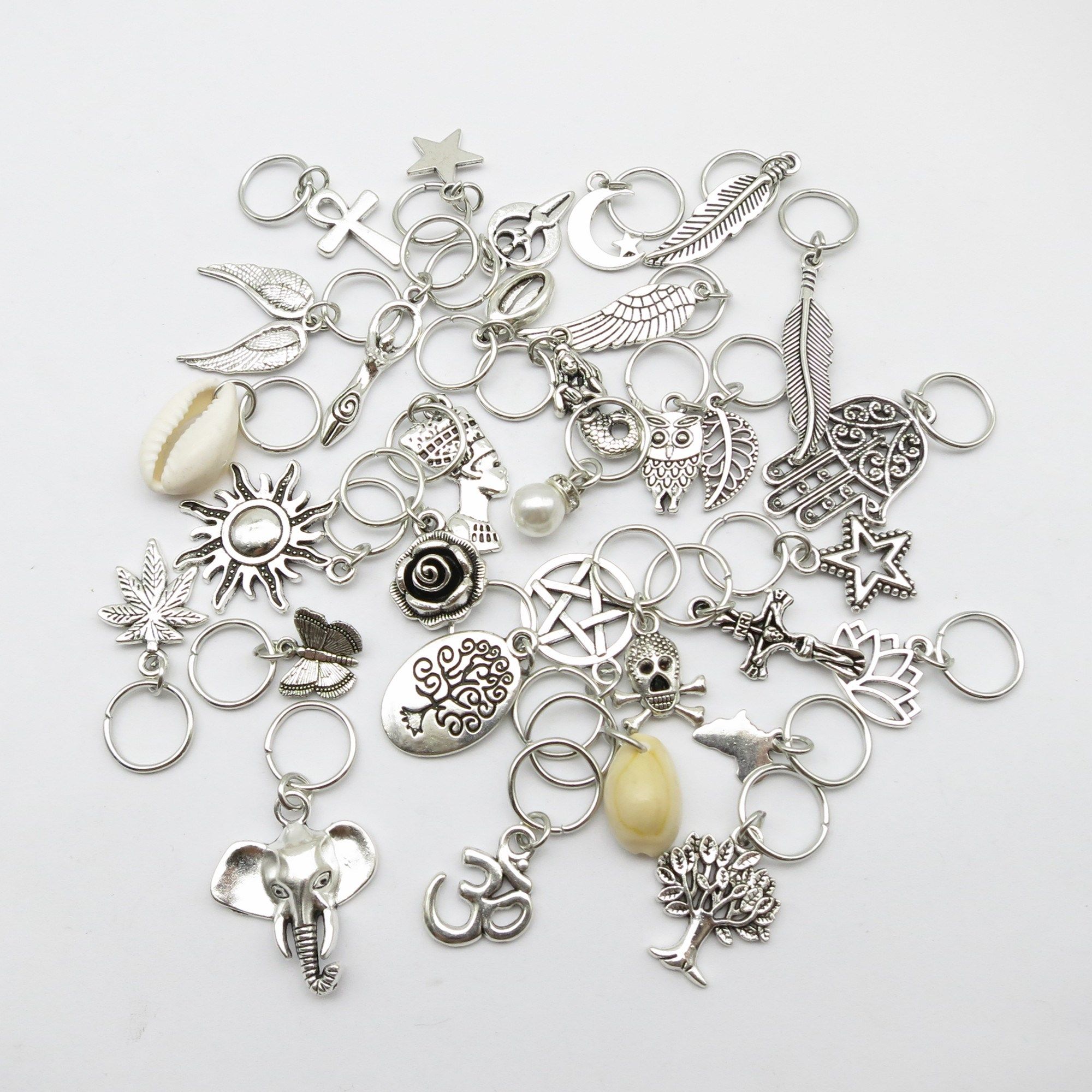 5pcs Hair Braid Dread Dreadlock Beads Clips Charms Braids Cu