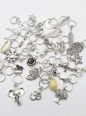 5pcs Hair Braid Dread Dreadlock Beads Clips Charms Braids Cu