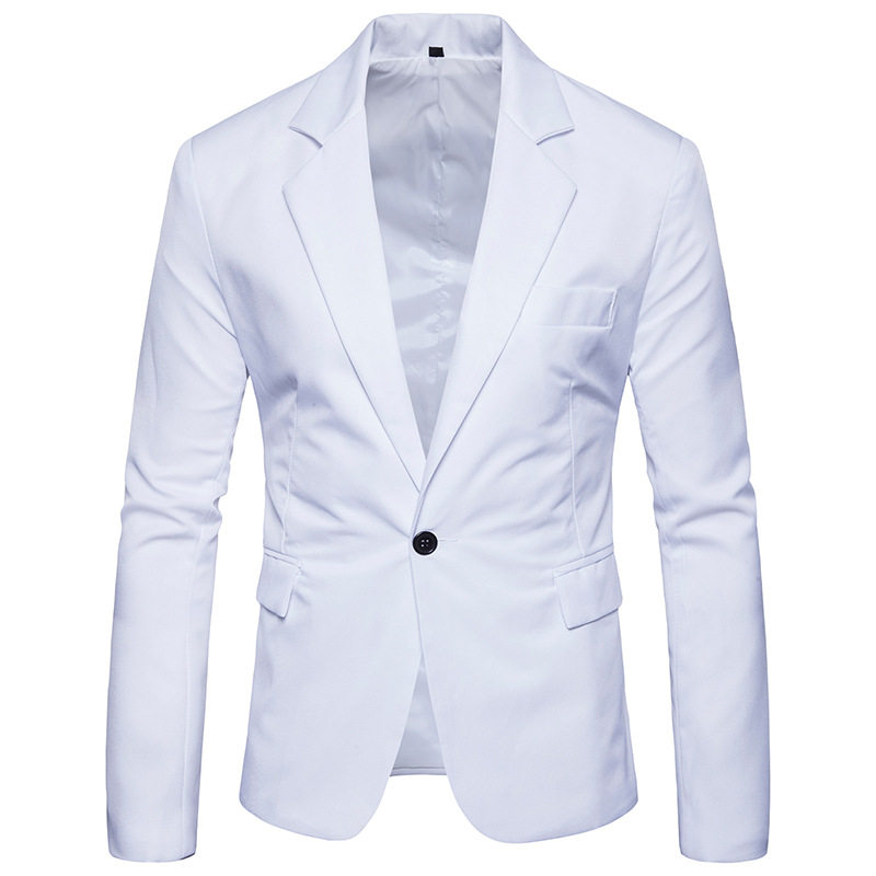 秋冬男装韩版纯色西装休闲长袖mens slim fit suit blazer coats