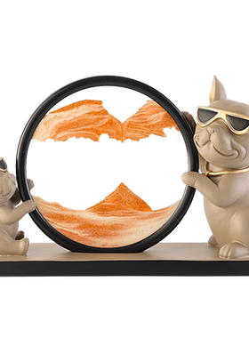 树脂玻璃装饰客厅流沙画摆件