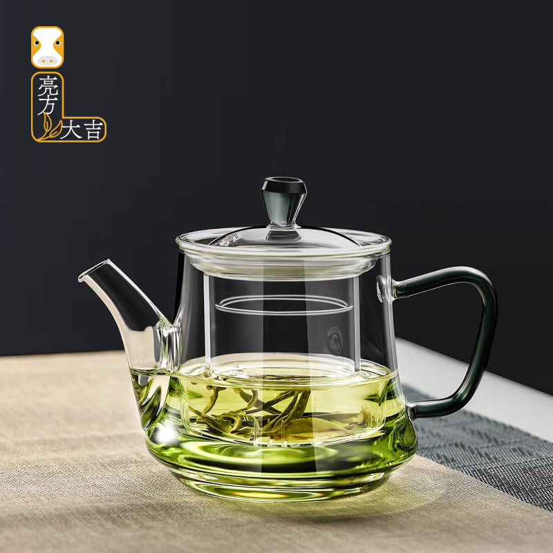 茶壶家用过滤泡茶壶加厚玻璃耐高温花茶壶红茶泡茶器功夫茶具套装