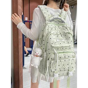 日系甜美少女书包ins慵懒风女初中生小众冷门不撞款高中生双肩包