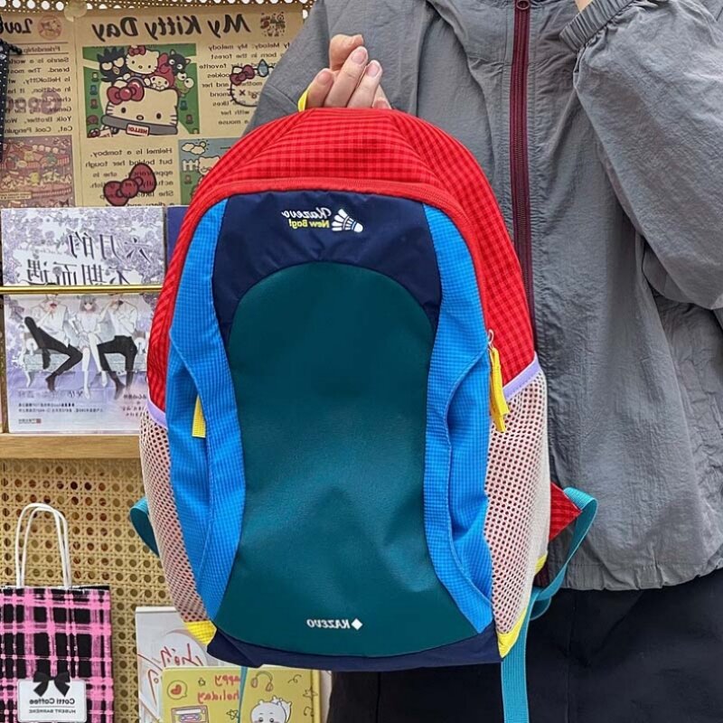 彩色拼接可爱小背包书包旅行包