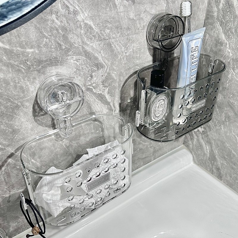 吸盘洗脸巾收纳筐免打孔收纳盒回收盒壁挂式置物架棉柔巾二次收纳,家庭/个人清洁工具,浴室角架/置物架,淘宝优惠券,粉丝福利购,淘宝优惠卷