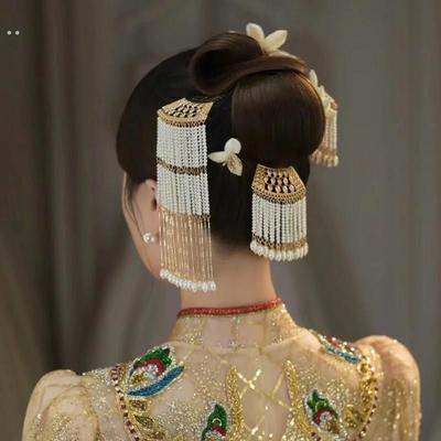 禾秀新娘头饰凤冠发饰汉服女款头饰汉服发冠步摇流苏中式头饰敬酒