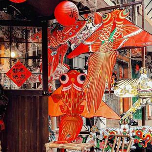 新年装饰品风筝纸鸢中式2025款春节氛围感店铺幼儿园布置拍照道具