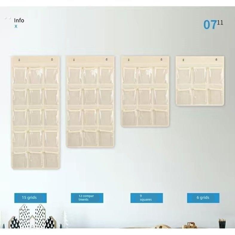 牛津布透明手机收纳袋挂袋接送卡袋手机袋挂墙壁式存放置物袋定做