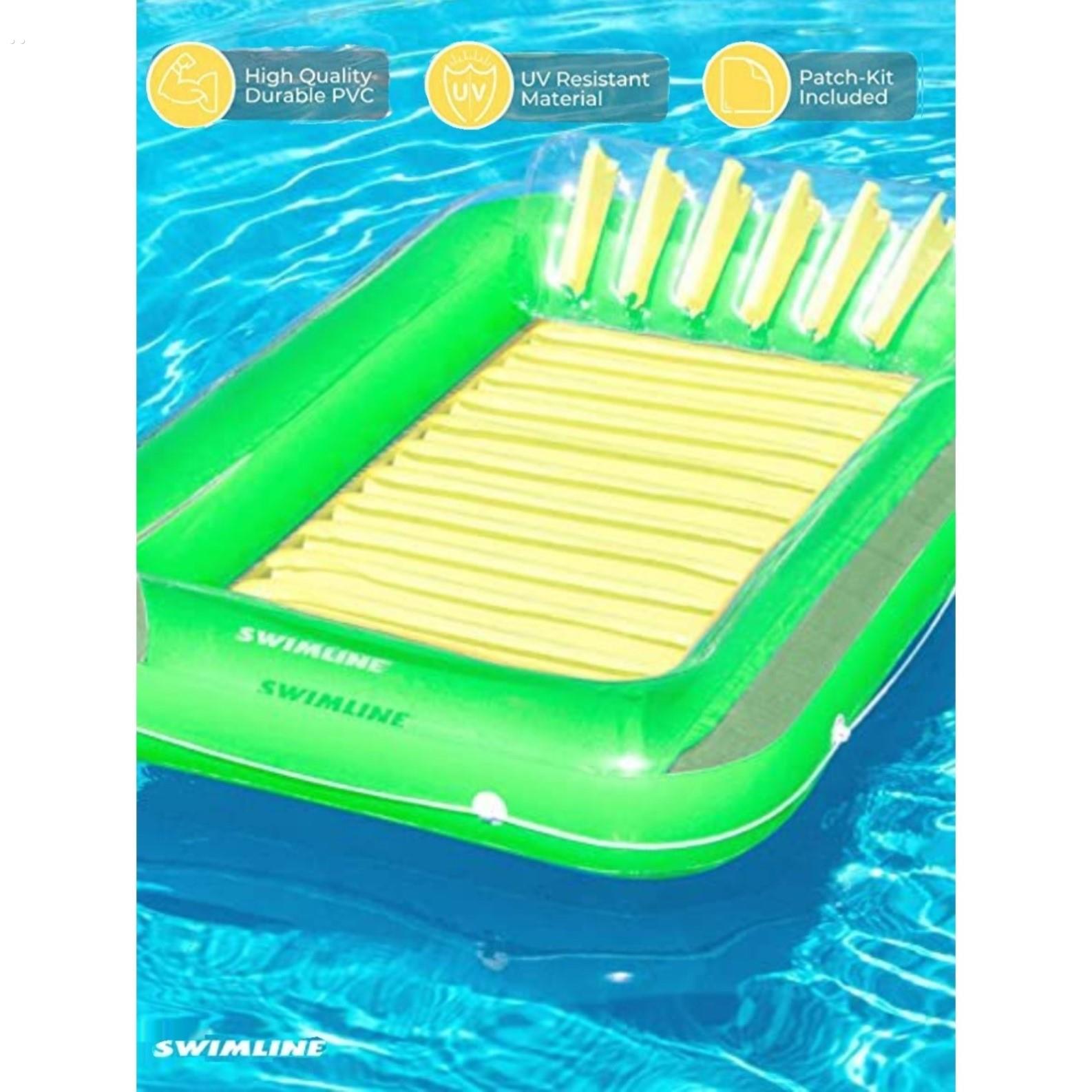 网红水上玩具充气水床双人躺椅浮床靠背座椅泳池漂流浴盆派对浮排