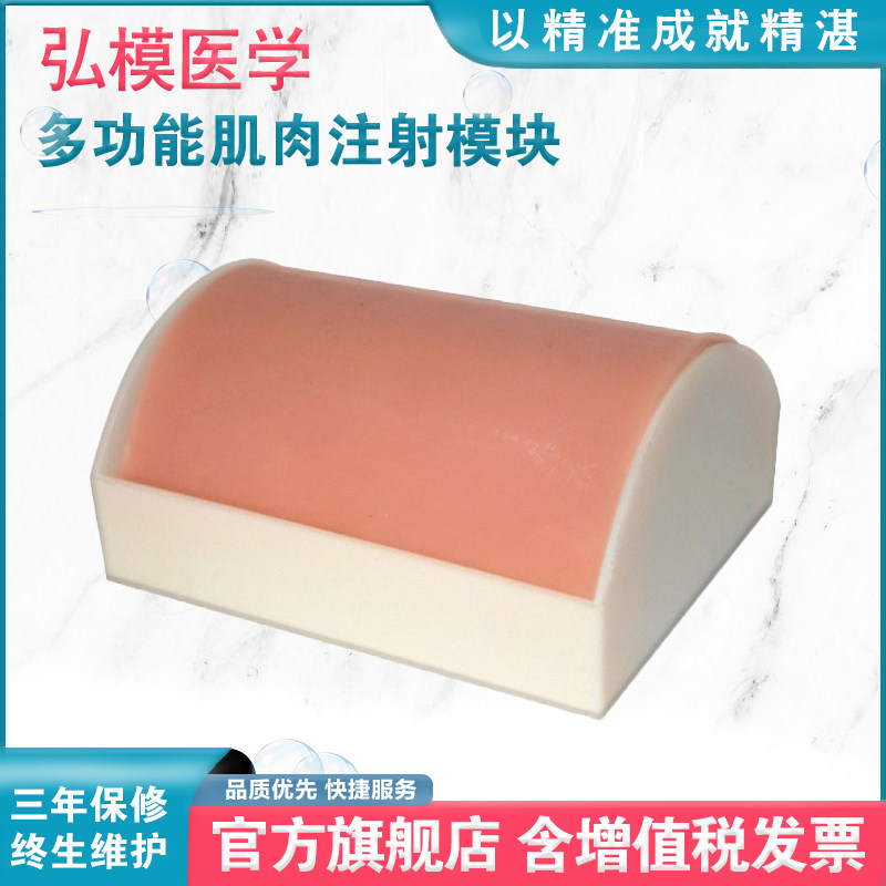 弘模多功能肌肉注射模块 注射技能训练模型 肌肉注射 分皮肤层 肌肉层