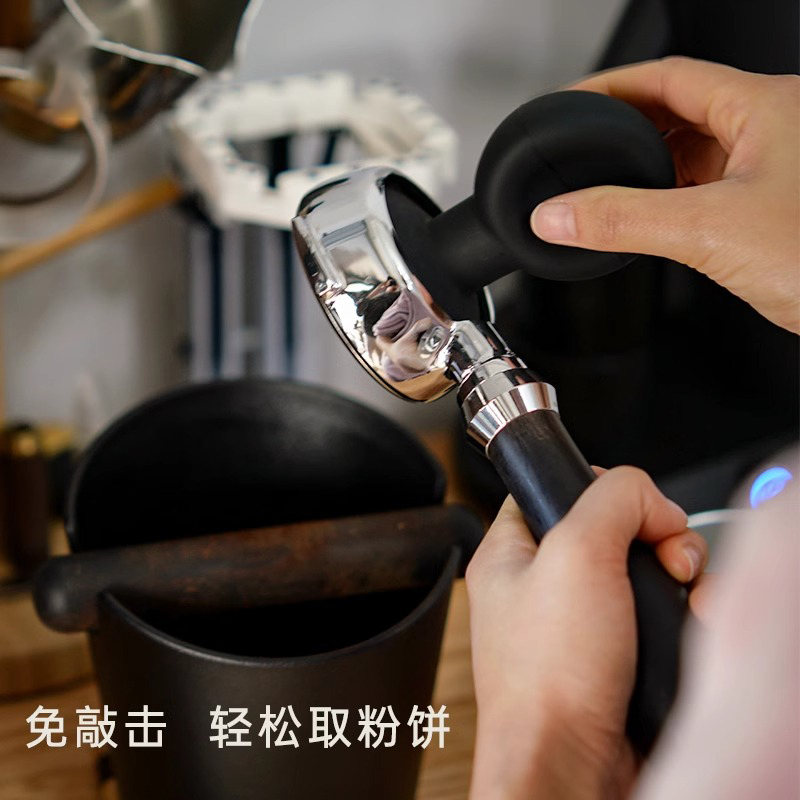 咖啡粉饼气吹免敲渣优雅静音敲咖啡渣工具咖啡器具可水洗粉饼吸盘