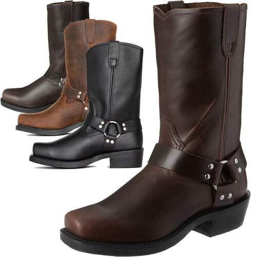 南盛鞋业木跟鞋底 cowboy boots 男靴 拉链袋包装无鞋盒时装靴PU
