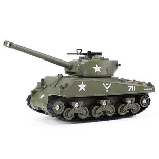 M4谢尔曼坦克喷雾版合金模型转向声光男孩玩具坦克节日纪念品