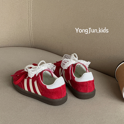 官网同款儿童软底真皮运动鞋