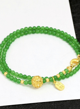 明瑜八方来财天然玉髓项链新中式国风项链女新款爆款锁骨链项饰