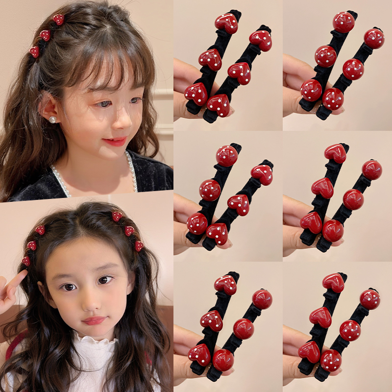 甜美可爱~儿童夹侧边刘海编发夹