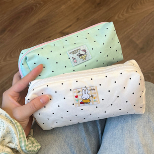 米菲兔笔袋女生高颜值可爱猫咪文具收纳袋大容量小初高生笔筒