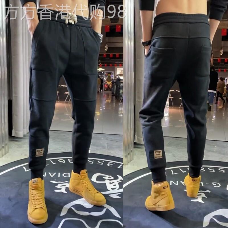 休闲裤男2026春秋新款韩版潮流小脚修身束脚运动裤男士纯棉卫裤