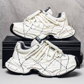 潮牌2025秋冬季 跑步运动设计感小众休闲百搭港风增高老爹鞋 新款 鞋