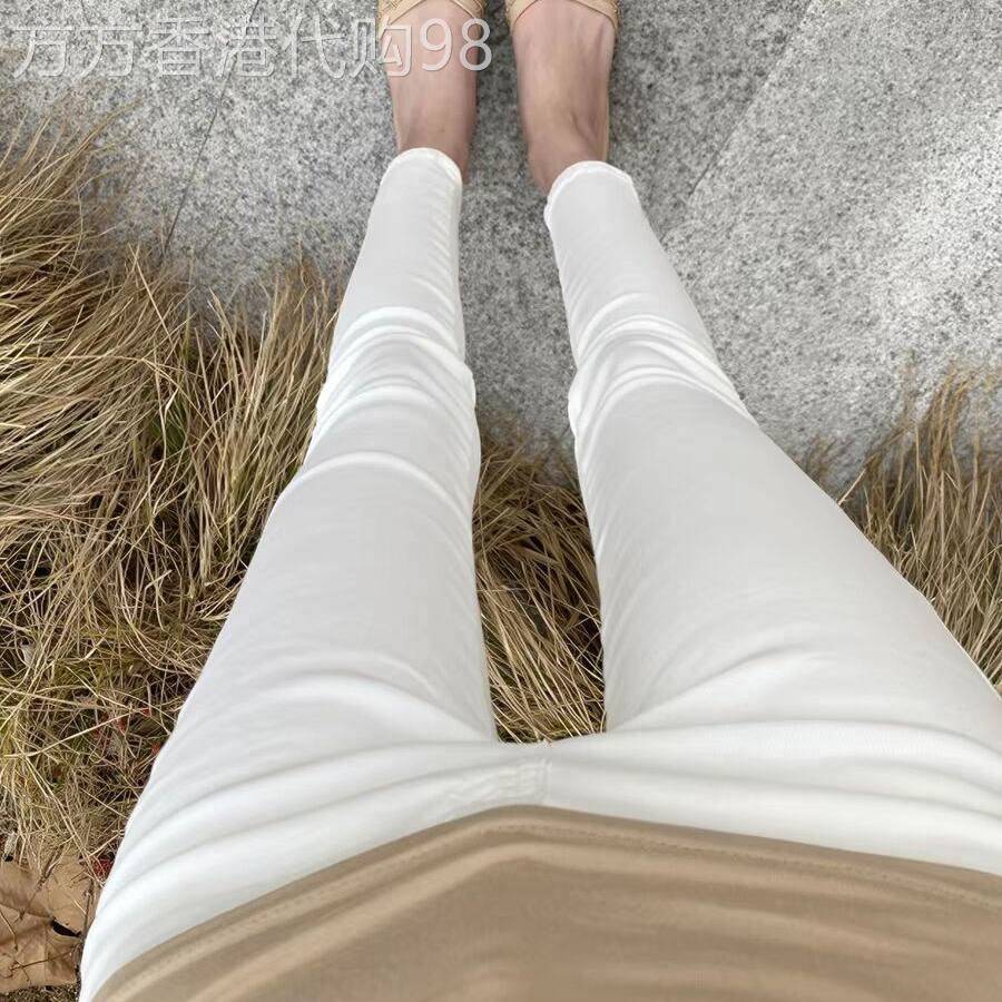 潮牌白色牛仔裤2026新款女夏薄款裤子春款小个子九分裤高腰小脚裤