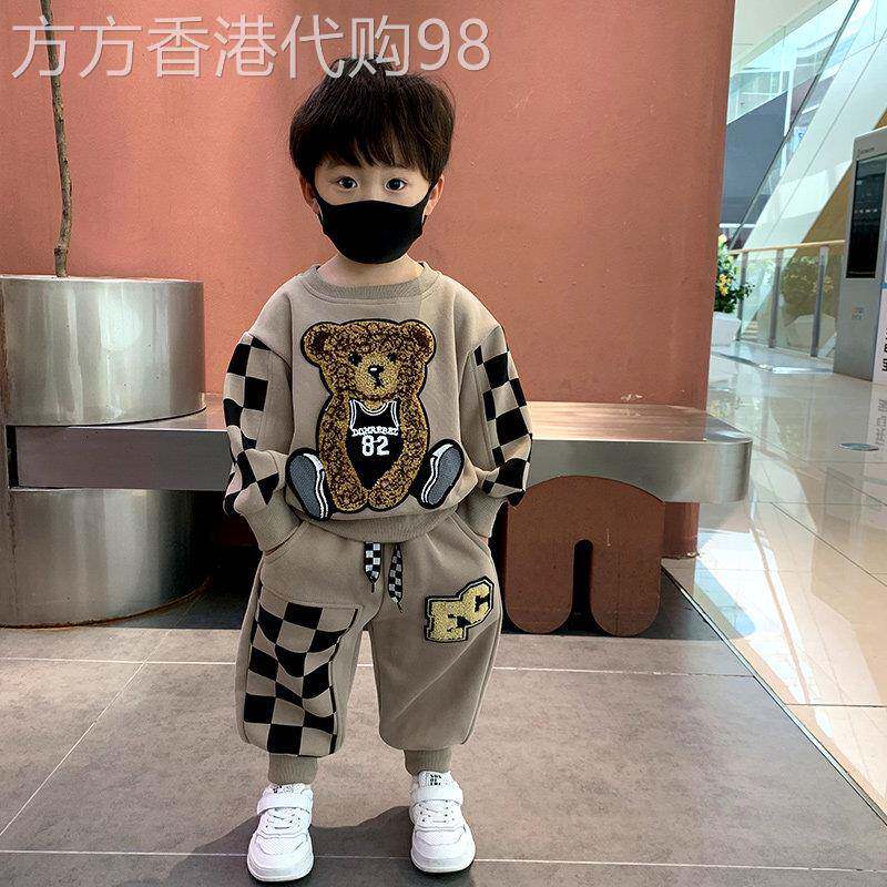 法国儿童秋装卫衣套装2025新款宝宝春秋衣服童装男童秋季痞帅气潮
