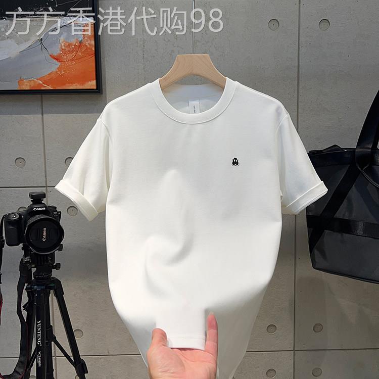 代购香港潮牌夏季简约流行圆领男士短袖T恤舒适棉宽松打底衫上衣