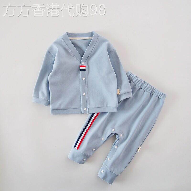 香港jo婴儿纯棉外套春秋男女宝宝大屁屁裤套装休闲衣服洋气卫衣潮