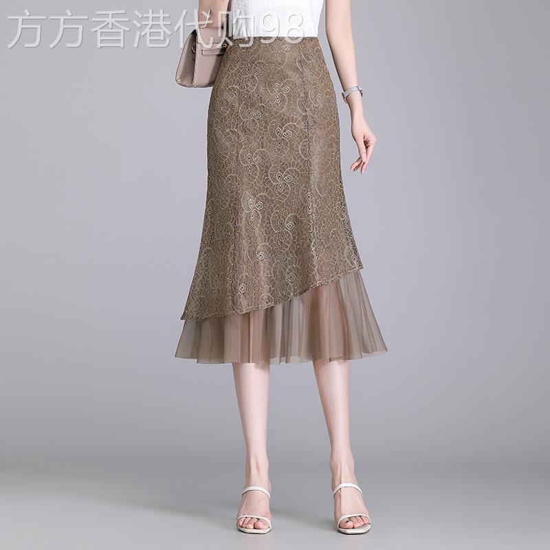 2026新款蕾丝半身裙女中长版夏季薄款包臀鱼尾裙显瘦气质一步裙子