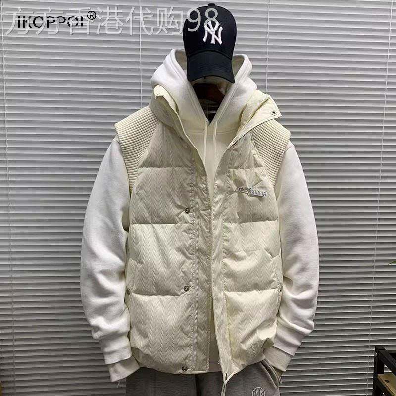 羽绒马甲男士秋冬季设计感纯色简约外套高街痞帅宽松休闲百搭背心
