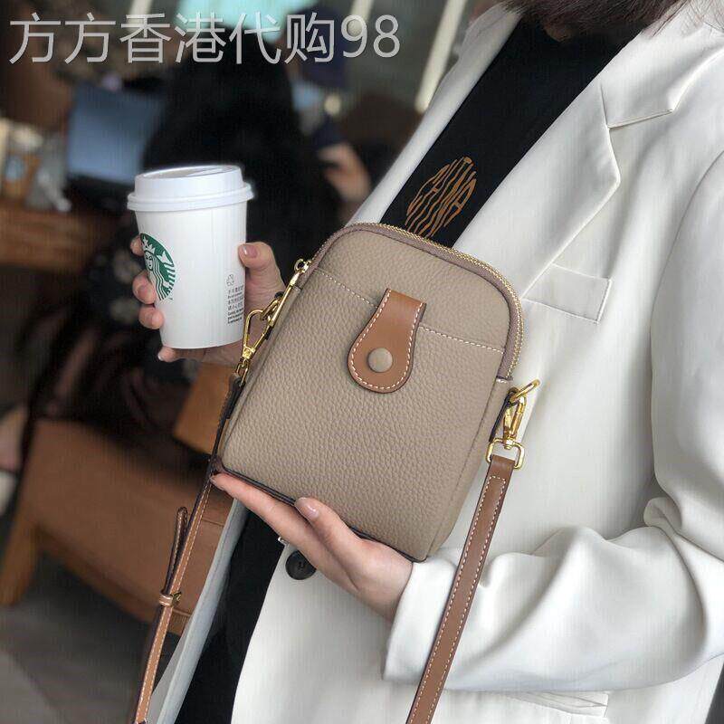 新加坡女包高级感包包女2026新款潮牛皮女士手机包时尚斜挎单肩包