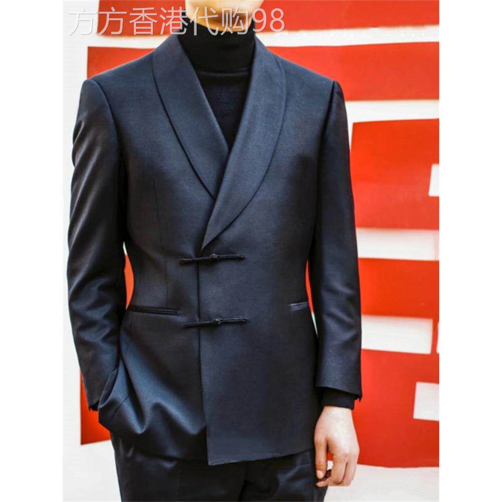 轻奢中国风盘扣西服新郎礼服男2025秋季宴会修身上衣外套礼仪西装