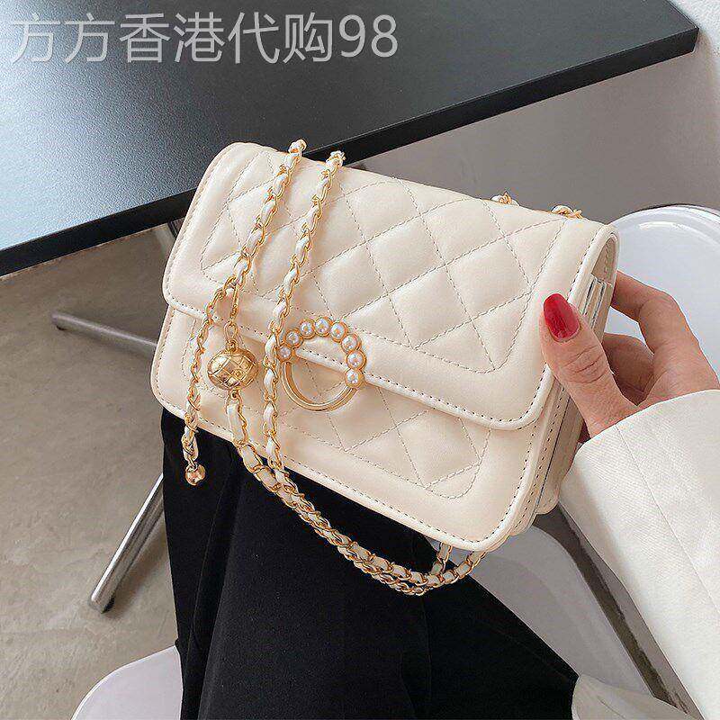 轻奢女包品牌时尚2026新款韩版真皮高级感菱格链条单肩斜挎小方包