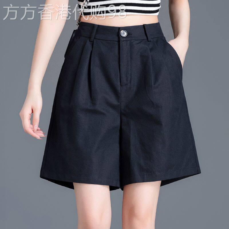 2026新款夏季薄款五分裤女高腰宽松显瘦纯棉西装休闲裤高级感短裤