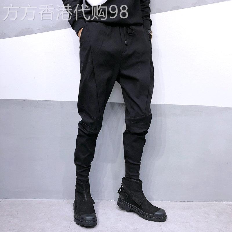 束脚工装裤男潮牌春秋季新款韩版潮流修身小脚哈伦裤子男休闲 长