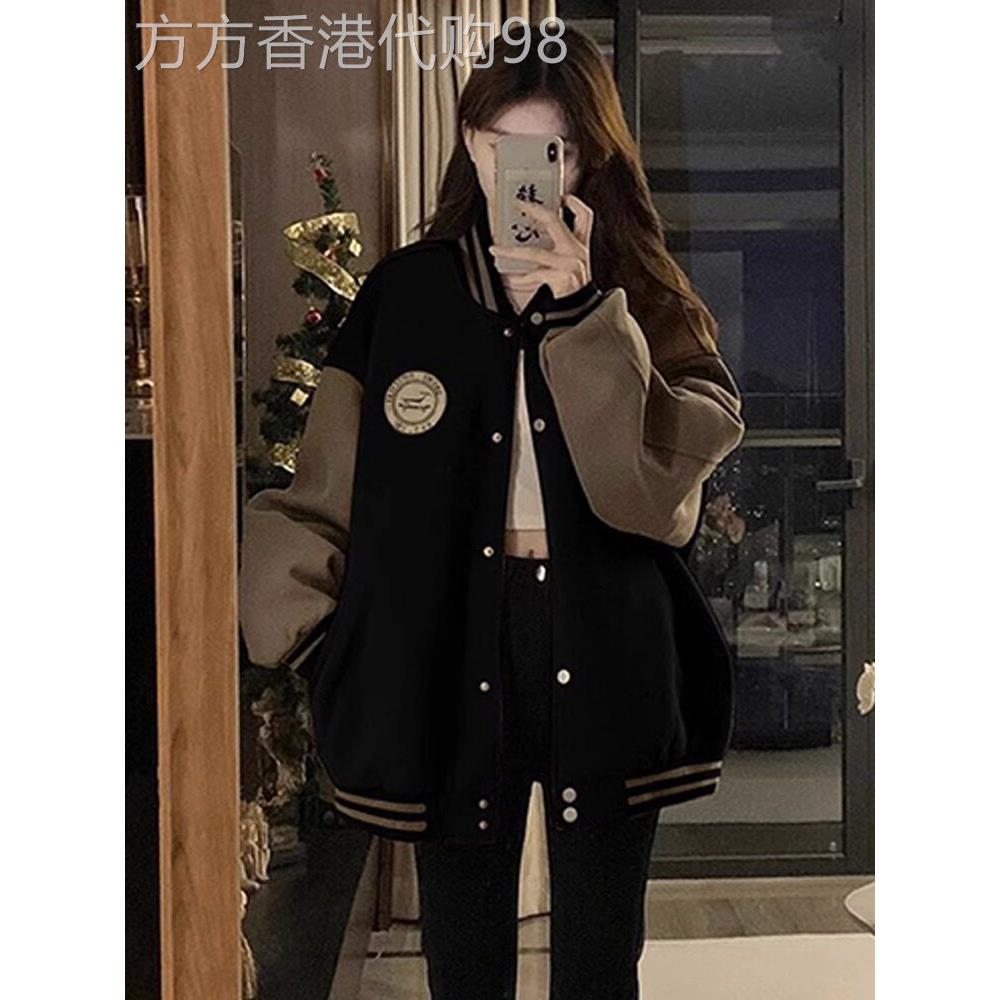 日系学院风棒球服女春秋新款小个子外套爆款美式休闲百搭夹克上衣